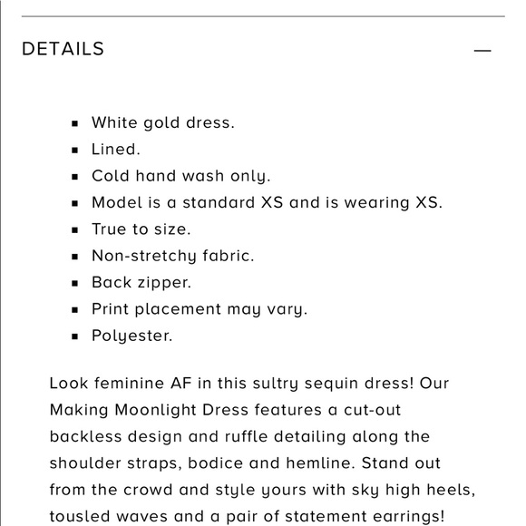 HelloMolly White Sparkle Shower Dress Worn Once - Picture 4 of 5